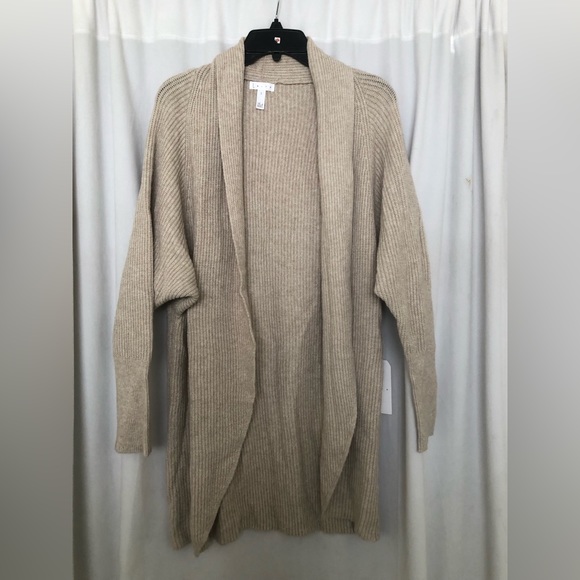 Leith Beige Oatmeal Dolman Sleeve Long Cardigan Sweater  Small - Picture 1 of 8